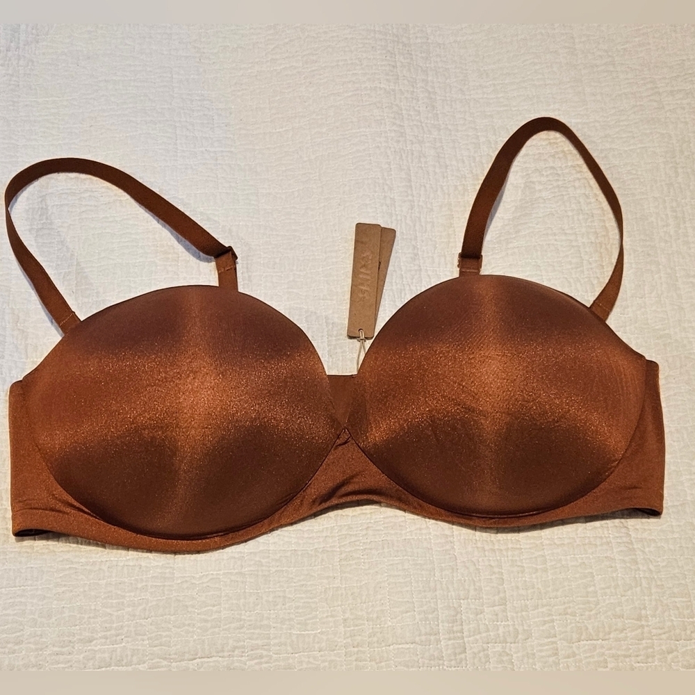 Skims Ultimate Collection Strapless PushUp Bra Bronze 44C NWT - Picture 7 of 7